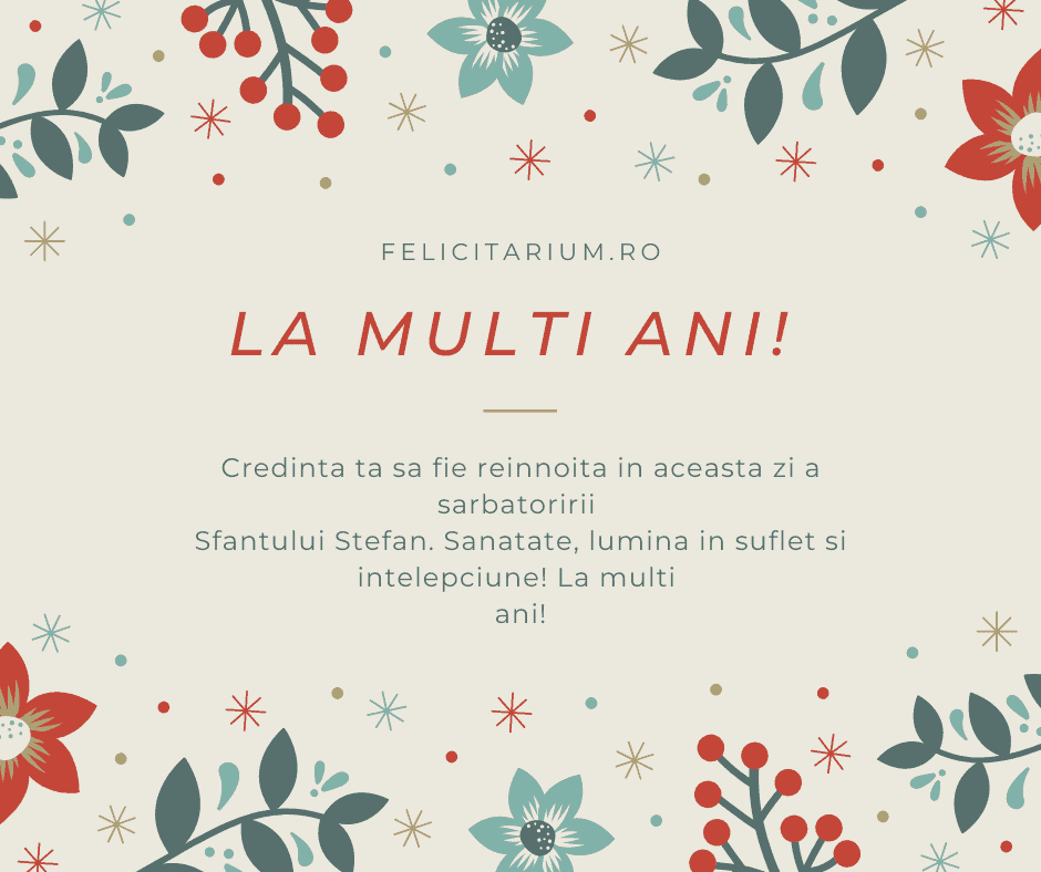 La multi ani Stefan